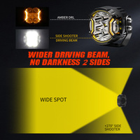 Sistema de Iluminación Automotriz Más Popular, Luz Auxiliar Lateral de 50w, Luz de Conducción de 3 Pulgadas, Todoterreno 4x4, Foco en la Parrilla del Parachoques para Camioneta 4wd