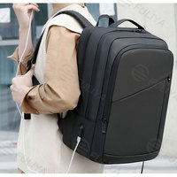 Sac à dos Fuliya personnalisé multifonctionnel, imperméable, antivol, avec port USB, respirant, écologique, grande capacité, pour affaires et école, antichoc, 15.6 pouces