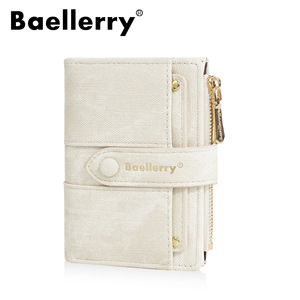 Baellerry Women's Short <b>Wallet</b> Off White Multifunctional Zippered Card <b>Holder</b> Everyday Use - Product Image 5
