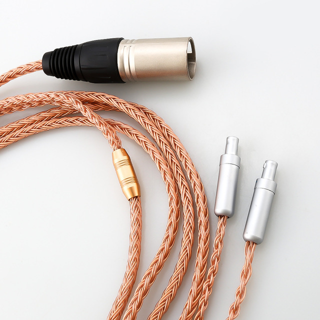 7N Single Crystal Copper 16-Core Headphone Cable for HD800 / HD800S / HD820, XLR 2.5mm 4.4mm Balanced Upgrade Cable