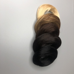 Extensions de cheveux Remy de qualité naturelle, vente en gros d'usine, cheveux humains vierges à 100%, <span class=keywords><strong>chignon</strong></span> lisse, pièces en forme de beignet pour femmes, LLBeautyHair - Product Image 2