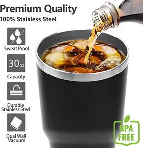 Vasos Térmicos de 30oz al por Mayor desde Almacén en EE. UU. Tazas de Viaje Aisladas de Doble Pared Vaso Duradero con Recubrimiento en Polvo Vasos de Acero Inoxidable para Fiesta - Product Image 6