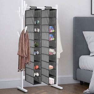 Customized 10-Layer Multifunctional Foldable Closet Systems Wardrobe Storage with <b>Shoes</b> Bag Compartments and Hanging Organizer - Product Image 6