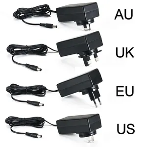 Custom Universal EU UK US AU Interchangeable Plug Ac Power Supply Adapter 12v 2a Switching Power Adaptor With CE CB