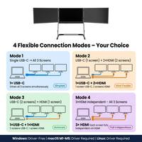 Monitor Triple para Laptop de 14'', 15.6'', 16'' y 18.5'' QHD 1080P 1200P 2.5K IPS, Extensor de Pantalla para Laptop