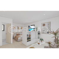 Serre préfabriquée PrefabX Flip-Mini-L20 entièrement configurée pour appartement, design moderne, construction écologique en bois.