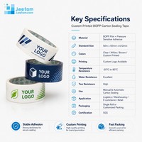 Cinta de Embalaje con Mensaje Personalizado Jastom, Película BOPP para Cajas de Envío y Almacenamiento