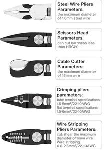 Hot Sale 5 In 1 Combination Interchangeable Pliers Kit Wire Stripping Pliers For Wire Cutting Stripping Crimping