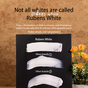 Peinture gouache mate Rubens de haute qualité 300 ml - Recharge de pigment blanc pour étudiants et débutants - Product Image 6