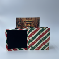Emballage de bijoux de Noël personnalisé, boîte cadeau festive avec ruban, boîte avec logo personnalisé