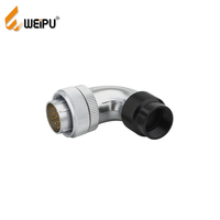 Connecteur circulaire WEIPU 2025 mâle 5A IP40 à coque arrière angulaire 2/3/4/7/8/9/10/12 broches, contact en laiton, boîtier en alliage de zinc