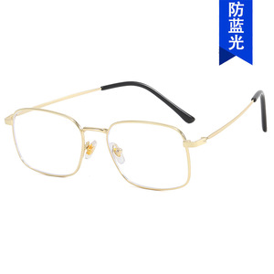 Amor como el campamento <span class=keywords><strong>cuando</strong></span> banquete Wang Hedi con marcos de seda dorada Sven men marco cuadrado retro anti-marea azul - Product Image 5