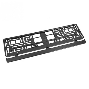 Cadre de plaque d'immatriculation en plastique standard européen, cadre de plaque d'immatriculation ABS à clipser, logo imprimable - Product Image 4