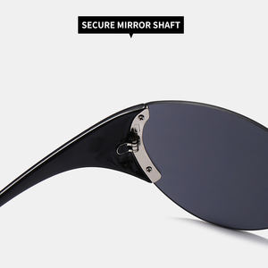 أحدث صيحات الموضة عدسة قطعة واحدة عالية الجودة إطار كبير نظارات شمسية شخصية بدون إطار نظارات أمان - Product Image 3