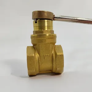 Válvula de compuerta de bloqueo antirrobo delantera del medidor de agua, con llave Válvula de compuerta magnética de latón