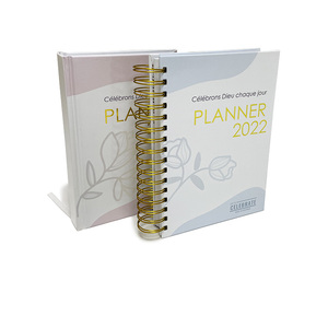 Diario de impresión personalizado Agenda semanal Diario en espiral Cuaderno planificador Listo para enviar Lista de tareas diarias Cubierta de papel de regalo Tapa dura - Product Image 1
