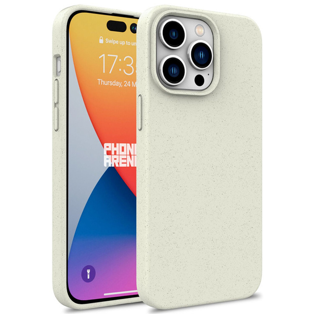 Wholesale Biodegradable Wheat Straw TPU Case for iPhone 14 15 16 Pro Max Eco Friendly Natural Recycle Organic Cell Phone Cover