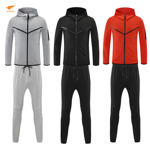 Tute da Ginnastica da Uomo All'ingrosso con Zip, Set 2 Pezzi con Cappuccio, <span class=keywords><strong>Tuta</strong></span> da Jogging <span class=keywords><strong>in</strong></span> <span class=keywords><strong>Pile</strong></span> Tecnico, Tute Sportive Personalizzabili con Logo per Uomo - Product Image 5