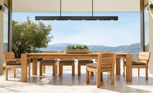 <b>Teak</b> Wood Outdoor Dining Armchair Precision Joinery Slatted Garden <b>Chair</b> for Luxury Deck and Patio Projects - Product Image 5