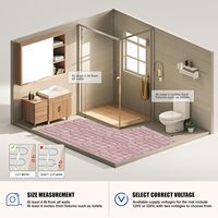 Système de chauffage au sol radiant électrique personnalisé, tapis chauffants électriques pour salle de bain, comprend un thermostat programmable, tapis chauffant
