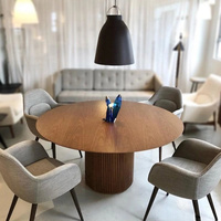Vente d'usine : Table de salle à manger moderne en panneaux de bois, design tendance, pour hôtels et appartements