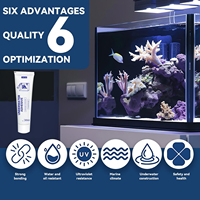 Mastic silicone alimentaire pour aquarium, colle de réparation pour verre, adhésif silicone haute élasticité résistant pour la fabrication d'aquariums
