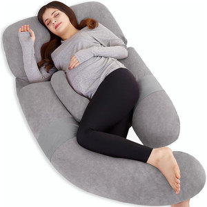 Oreiller de <span class=keywords><strong>grossesse</strong></span> détachable extra large en forme de U, corps entier, 60 pouces, rembourrage en coton, oreiller de <span class=keywords><strong>grossesse</strong></span> confortable, housse en velours cristal - Product Image 1