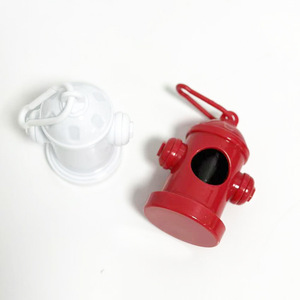 Fire Hydrant Poop Bag Dispenser Plastic Portable Pet Waste Disposal Container Red And White Color Options - Product Image 3