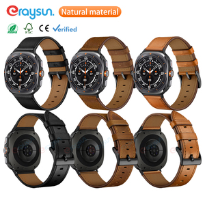 <span class=keywords><strong>Bracelet</strong></span> en cuir véritable Eraysun pour <span class=keywords><strong>Samsung</strong></span> Galaxy Watch Ultra 47 mm, <span class=keywords><strong>bracelet</strong></span> de luxe vintage réglable pour hommes, <span class=keywords><strong>bracelet</strong></span> en cuir pour montres - Product Image 1