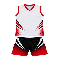 Ensemble Maillot et Short de Basketball Personnalisé Respirant Col en V Taille Élastique Polyester/Coton Motif Uni 180g Kit Sportif pour