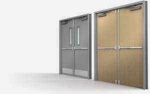 Porta di sicurezza per uscita di emergenza acciaio economico 1 ora resistente al fuoco ingresso porte tagliafuoco interne a doppio filo - Product Image 3