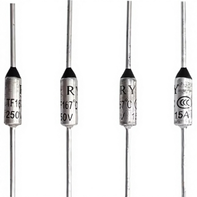 High Breaking Capacity Non-Resettable 250V 10A Thermal Fuses Low Resistance Metal Thermal Link Cutout for Home Appliances