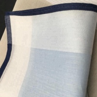 Mouchoir jetable à rayures en satin pour hommes, mouchoir couleur claire, style coton, logo, client