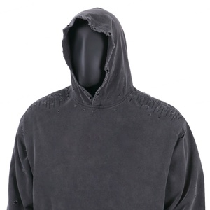 เสื้อฮู้ดแบบสวมหัวสำหรับผู้ชายผ้าคอตตอนโอเวอร์ไซส์พิมพ์ลายดิจิตัลโอเวอร์ไซส์ผ้าซักแบบกำหนดเอง - Product Image 3