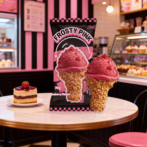 Guscio Croccante Avvolto con <span class=keywords><strong>Gelato</strong></span> al Gusto di Fragola, un Grande Coscia di Pollo <span class=keywords><strong>Gelato</strong></span> Molto Apprezzata dal Pubblico - Product Image 2