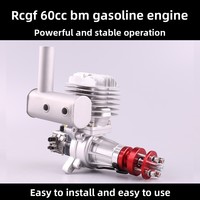 Moteur à essence RCGF 60cc BM à échappement latéral pour avion modèle radiocommandé à aile fixe en métal