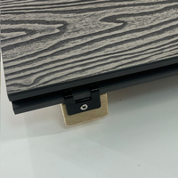 Clips d'extrémité modernes pour terrasses en composite WPC, en alliage d'acier inoxydable, revêtement poudré noir, fixations durables et écologiques