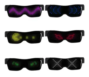 Neue USB-Aufladung Promi-Party-Bar Bluetooth-Nachtclub brille APP leuchtende LED-Brille