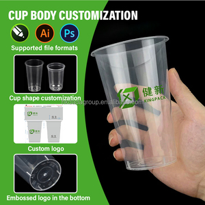 Gobelets en PP de qualité alimentaire imprimés avec logo personnalisé en gros, 12 oz, 16 oz, 24 oz, diamètre 90 mm, pour boissons chaudes/froides - Product Image 2