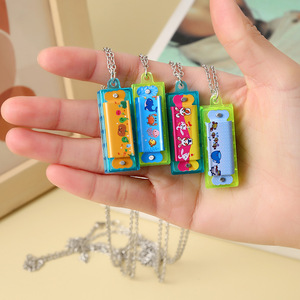 Mini collier en plastique, harmonica de dessin animé, jouet éducatif unisexe pour 14 ans et plus, cadeau - Product Image 4