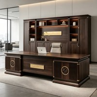 LBZ-310X Nouvelle commode de style chinois en bois massif Wujin, structure à tenons et mortaises, bureau de direction, laiton de luxe léger
