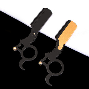 Personalize Stainless Steel Shaving <strong>Razor</strong> Half Blade Metal Blade Holder Straight Edge Salon <strong>Razor</strong> Mens - Product Image 2