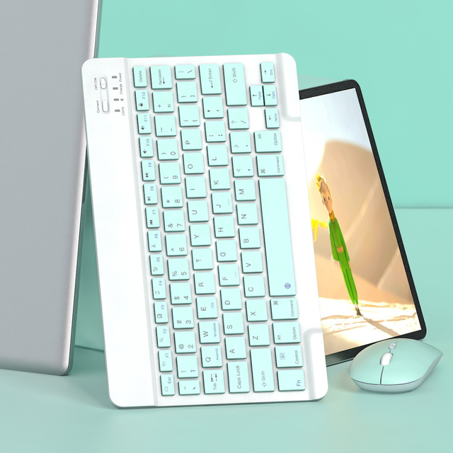 Small Keyboard Clavier Sans Fil Ultra-Slim Bluetooth Wireless Keyboard Portable Mini Rechargeable Keyboard for iPad