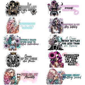 Autocollants imperméables en vinyle pour enveloppes de tasses en verre personnalisées, transferts UV DTF imperméables de 16 oz, étiquettes pour enveloppes de tasses, impression par transfert - Product Image 2