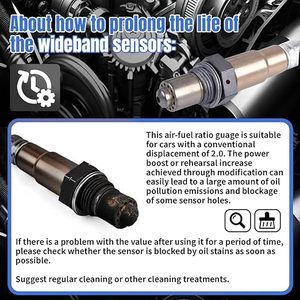 Jauge numérique universelle large bande AFR 2-1/16" 52mm UEGO pour rapport <span class=keywords><strong>air</strong></span>-carburant et capteur O2, contrôleur de réglage moteur automobile haute précision - Product Image 3