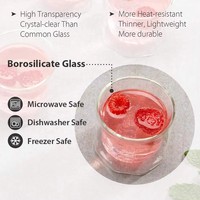 Tasse à expresso moderne en verre à double paroi résistant à la chaleur, logo personnalisé OEM, emballage artisanal, soufflée à la bouche, écologique, grande capacité