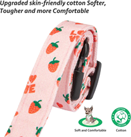 Weiche Personalisierte Schnellverschluss-Halsbänder für Katzen & Hunde mit Reflektierendem Strapazierfähigem Polyester, Fruchtdruck und Glöckchen