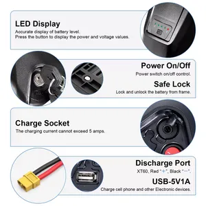 Hailong 60V 48V 52V Ebike Pin 21ah-20ah Công suất EU kho giao hàng trong vòng ba ngày phù hợp 48V E xe đạp Pin ODM/OEM - Product Image 3