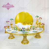 Mesa de Comedor Moderna de Acero Inoxidable en Forma de Serpentina, Muebles de Lujo para Bodas y Salones de Banquetes de Hotel