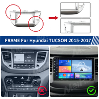 Meihua 2 Din Android Auto Stereo Dash Panel Facia Frame Kit pour Hyundai Tucson IX35 2015-2018 Montage facile sur tableau de bord